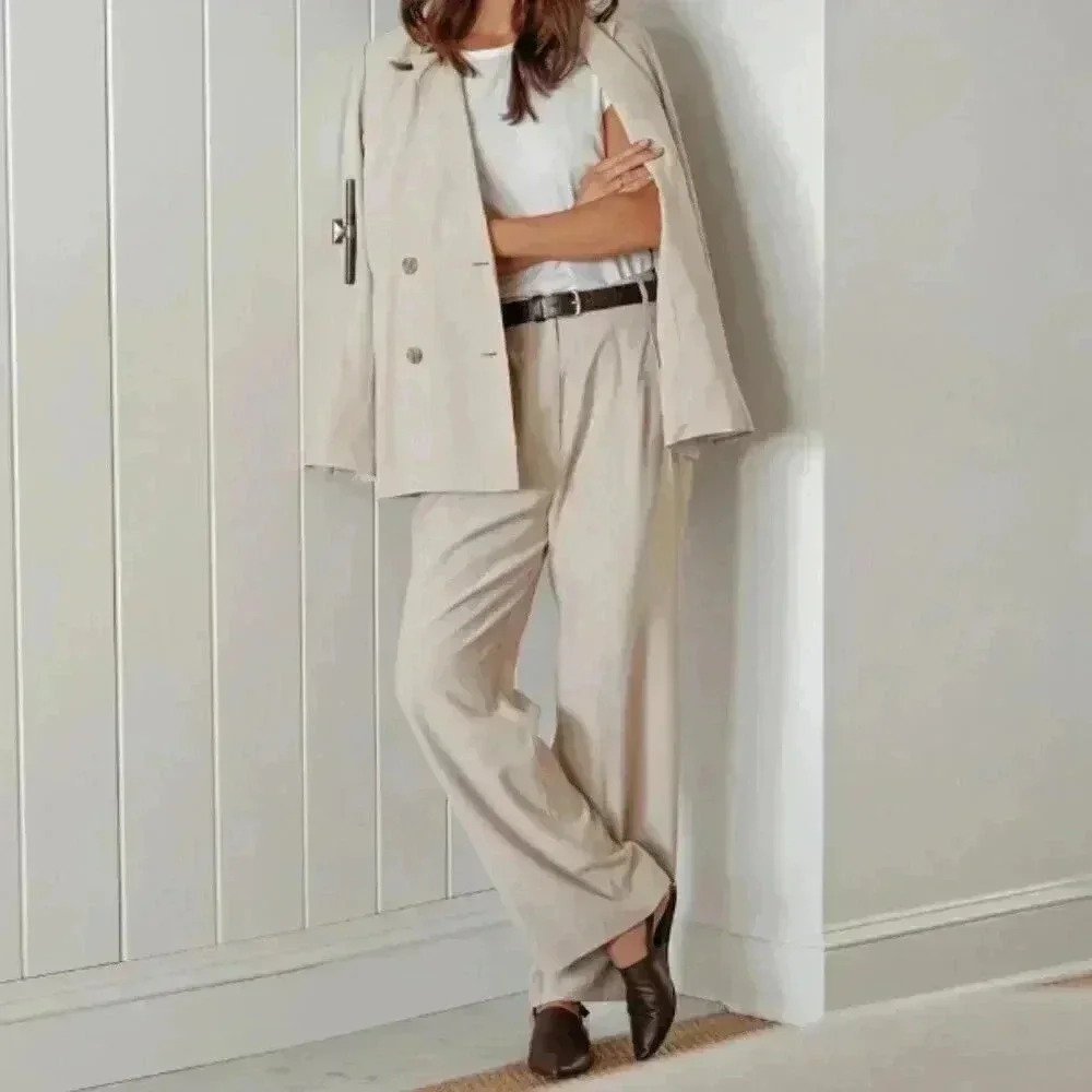 Jenni Kayne Women's 12 Jones Trousers in Tan - BRAND NEW W/TAGS! - Picture 1 of 14